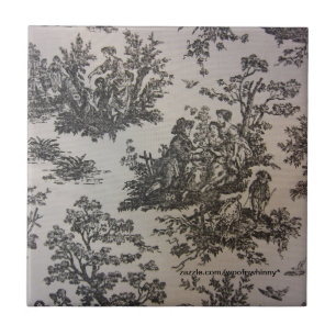 Toile in Schwarz & Weiß Fliese