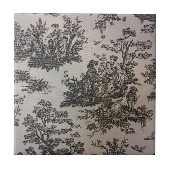 Toile in Schwarzem u. im Weiß Fliese (Vorderseite)