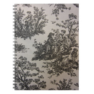 Toile in Schwarzem u. im Weiß Notizblock