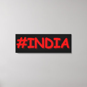 Toile "#India" Joli design. Commandez dès maintenant 