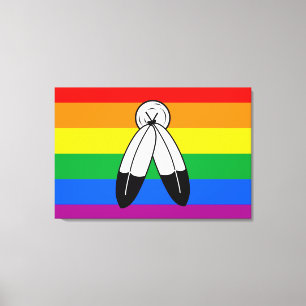 Toile Indicateur de la fierté LGBTQ+ bipolaire