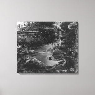 Toile Indiens en feu à la réunion pré-Noël