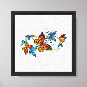 Toile Infinité de papillons monarques