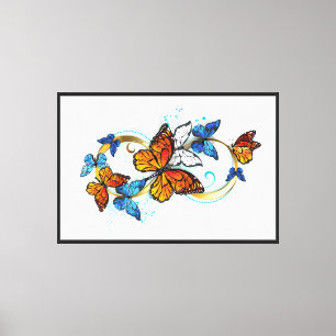 Toile Infinité de papillons monarques