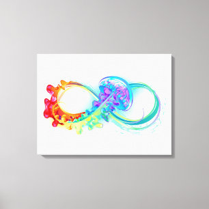 Toile Infinity avec Rainbow Jellyfish