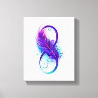 Infinity with purple feather