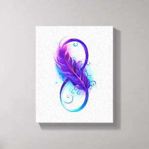 Toile Infinity with purple feather