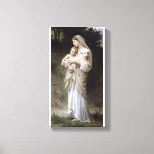 Toile Innocence Madona Baby Lamb bouguereau