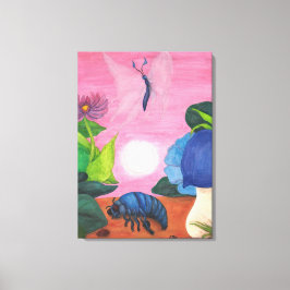 Toile Insecter Papillon Transformation Peinture