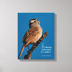 Toile Inspirant "Le chant des oiseaux est l'histoire de 