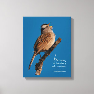 Toile Inspirant "Le chant des oiseaux est l'histoire de 