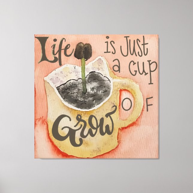 Toile Inspiration café Motivationnelle Tapisserie (Recto)