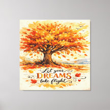 Inspirational Autumn Watercolor Tree