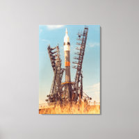 Installation de Soyouz Spacecraft à Baikonur