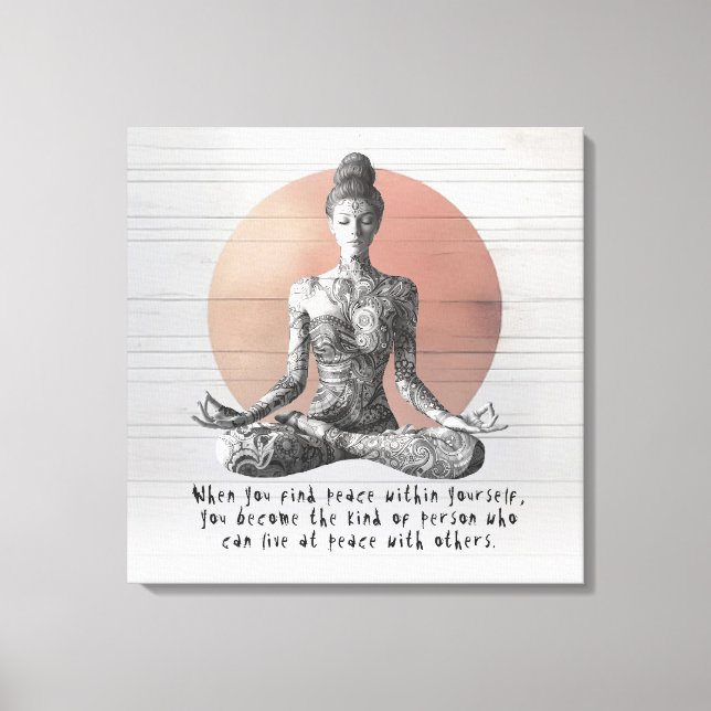 Toile Instructeur de méditation Yoga Reiki Master Lotus  (Recto)