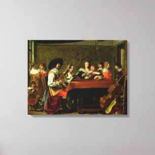 Toile Intérieur avec musiciens et chanteurs