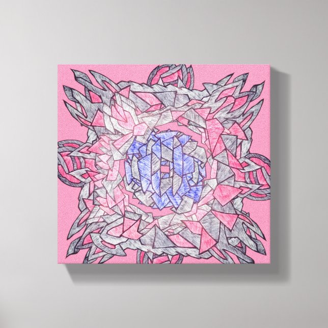 Toile Intertwined Abstract Echoes Canvas Art (Recto)