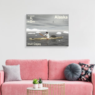 Toile Inuit Kayak - Postage en Alaska