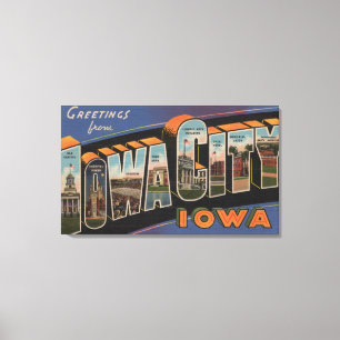 Toile Iowa City, Iowa - grandes scènes de lettre
