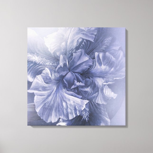 Toile Iris intérieur beauté anniversaire teinte argent (Recto)
