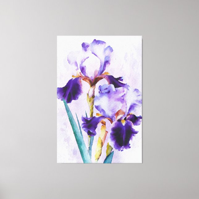 Toile *~* Iris Irises Fleur Artsy Peinture AP84 (Recto)