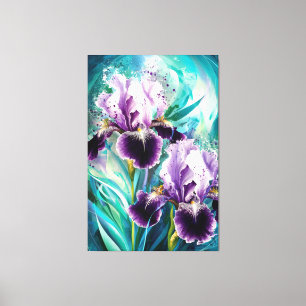 Toile *~* Iris Irises Peinture Fleur AP84