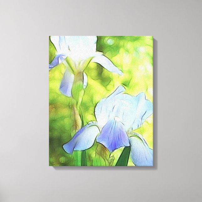 Toile Irises bleues romantiques (Recto)
