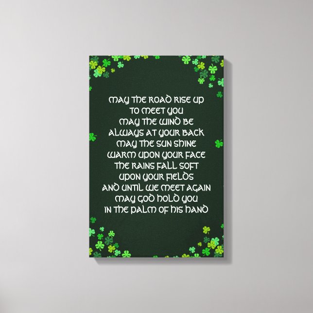 Toile Irish Blessin - Design Shamrock (Recto)