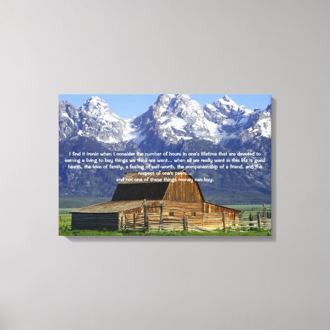 Toile Ironies de la vie Inspirationnelle (Recto)