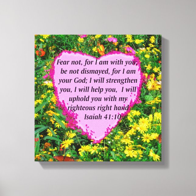 TOILE ISAIAH 41:10 FLEUR SAUVAGE PHOTO DESIGN (Recto)