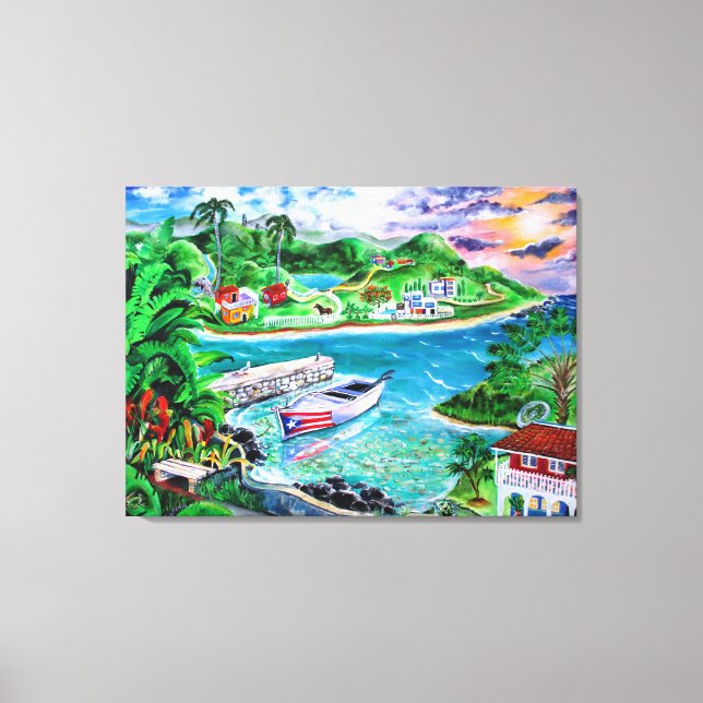 Toile Isla Del Encanto - Art de Galina - (Recto)
