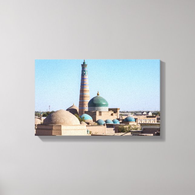 Toile Islam Khodja Minaret et mosquée - Khiva, Ouzbékist (Recto)