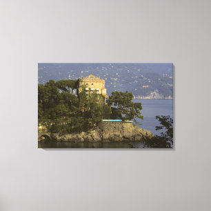 Toile Italie, Portofino. Vie panoramique sur la