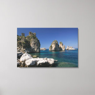 Toile Italie, Sicile, Scopello, Rocks de Tonnara