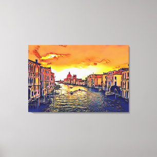 Toile Italie Venise Grand Canal Art Numérique Peinture
