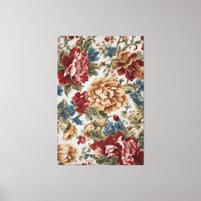 Toile Italien Elegant Rouge et Rose d'or (Recto)