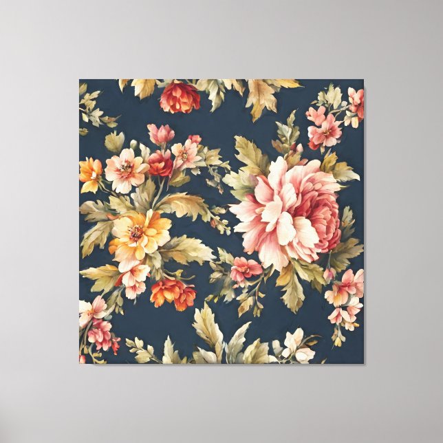 Toile Italien Exquis Beau Modèle Floral (Recto)