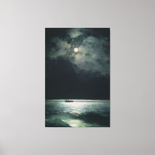 Toile Ivan Aivazovsky la mer Noire la nuit