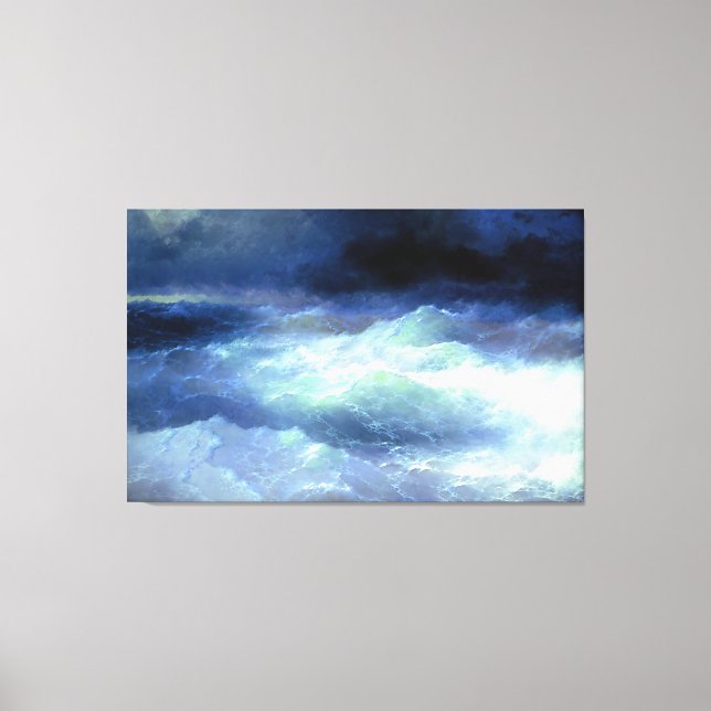 Toile Ivan Aivazovsky - Parmi les vagues (1898) (Recto)