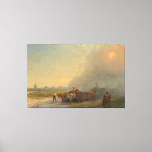 Toile Ivan Konstantinovich Aivazovsky - Chariots à boeuf