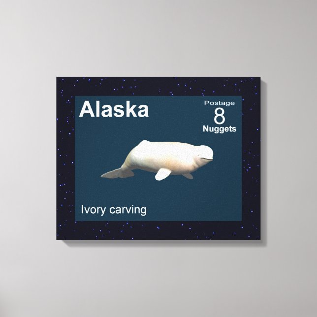 Toile Ivory Beluga - Alaska Postage (Recto)