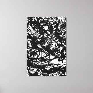 Toile J. P. - NOIR ET BLANC Numéro 6 - 1951 -Abstrait-