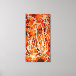 TOILE J. P. - RED VERTICAL COMPOSITION 5 - 1950 -