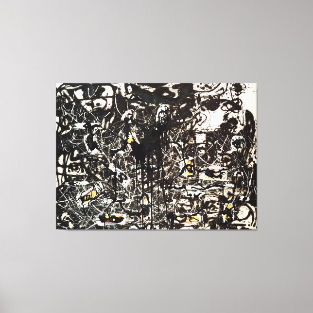 Toile J. P. - YELLOW ISLANDS - 1952 - Black Pourings - (Recto)