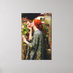 TOILE J. W. WATERHOUSE - L'ÂME DU ROSE - 1908 -