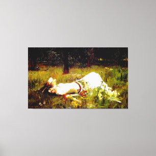 Toile J. W. WATERHOUSE - OPHELIA - 1889 - Pré-Raphaélite