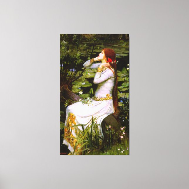 Toile J. W. WATERHOUSE - OPHELIA - 1894 - Pré-Raphaélite (Recto)