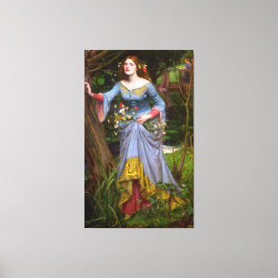 Toile J. W. WATERHOUSE - OPHELIA - 1910 - Pré-Raphaélite