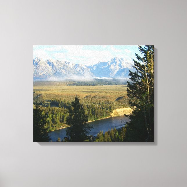Toile Jackson Hole Mountains et River (Recto)