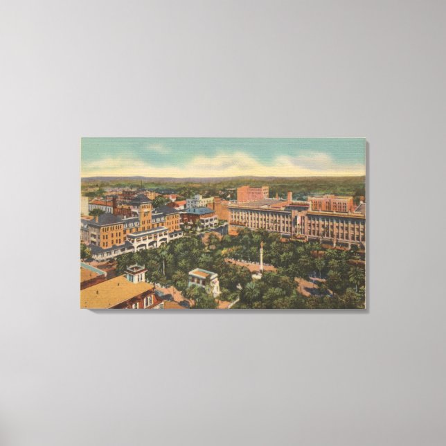 Toile Jacksonville, Floride - Vue aérienne de Hemming (Recto)